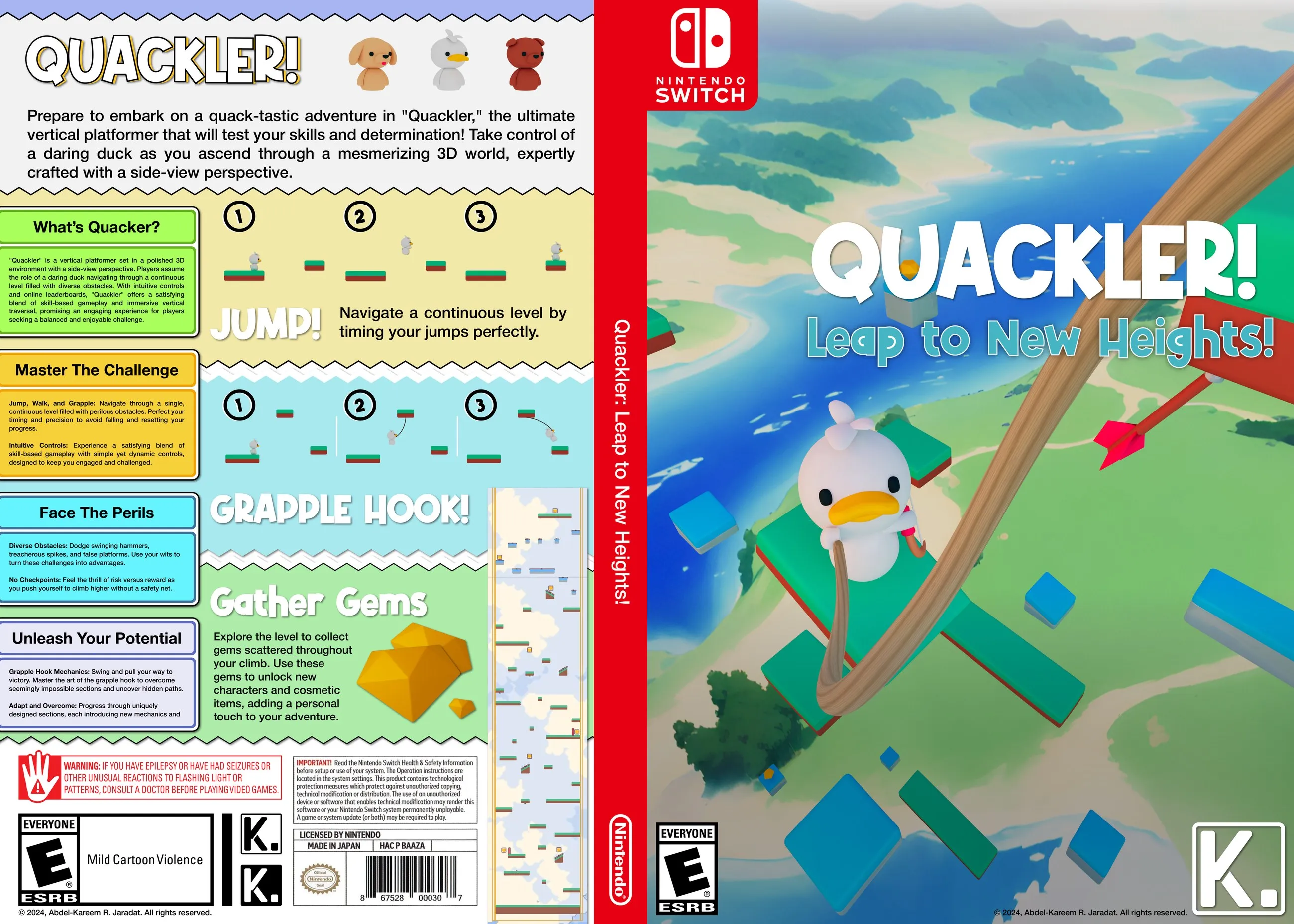 Quackler Nintendo Switch box cover poster